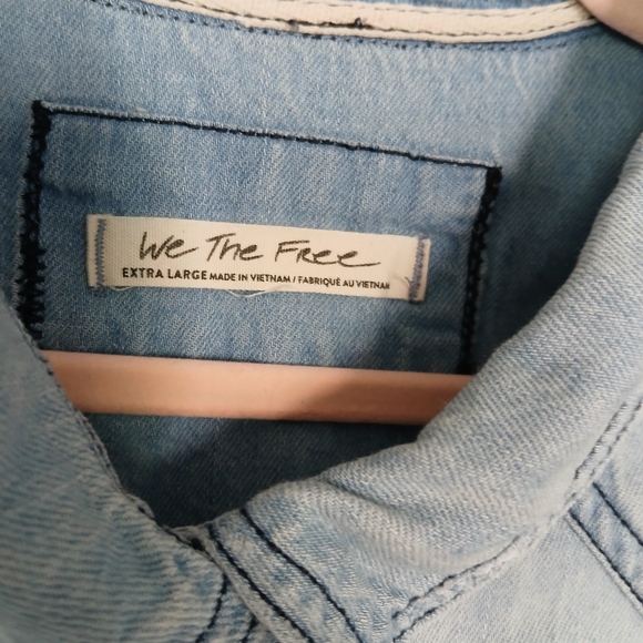 Free People Oversized Denim Shirt - Picture 8 of 9